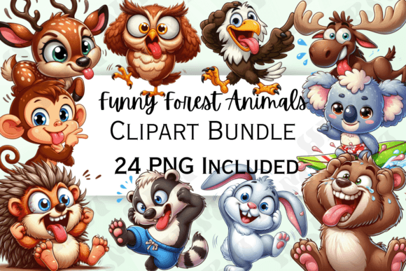 Download Funny Cartoon Forest Animals Clipart - Forest animals Collection