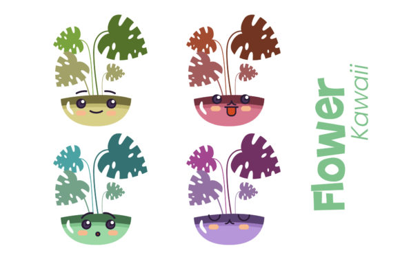 Download Plant Kawaii Bundle Pose Illustration - Kawaii bundle Collection