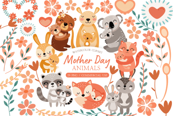 Download Mother's Day Forest Animals PNG Set - Forest animals Collection