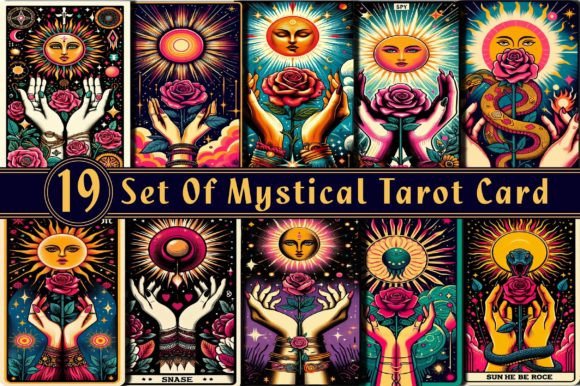 Download Set of Mystical Tarot Card Design - Design Collection