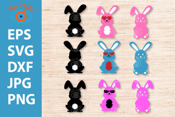 Download Set Easter Bunny Shape Silhouette Design - Design Collection