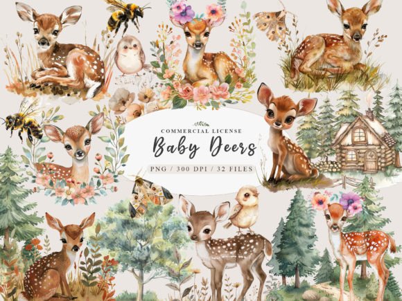 Download Forest Animals Clipart, Baby Deer Png - Forest animals Collection