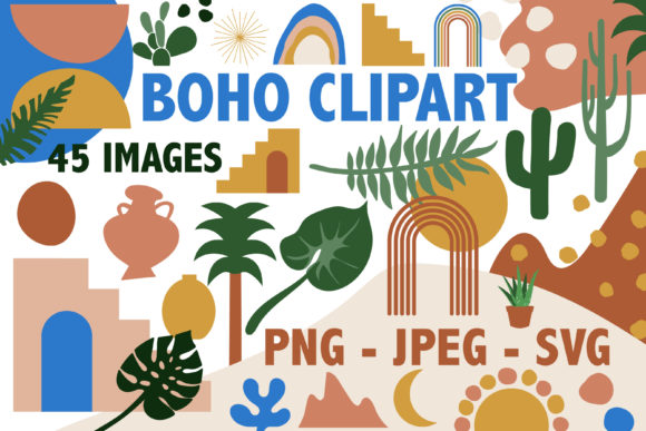 Download Boho Design Elements - 45 Images - Design Collection