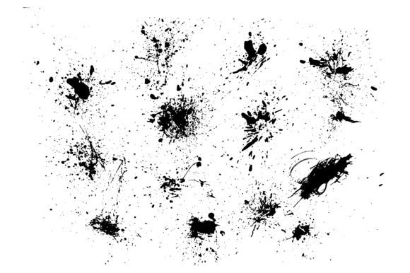 Download Various Ink Blot Splatters Design Set - Design Collection