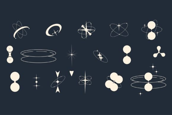 Download Set Abstract Y2k Form Aesthetic Design - Design Collection