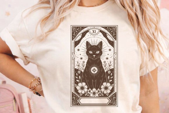 Download Mystical Tarot SVG Featuring Cat Design. - Design Collection