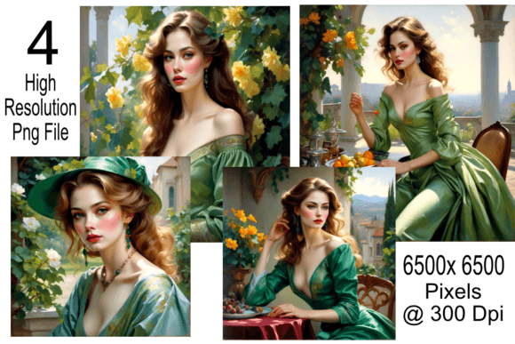Download Elegant Women Set of 4 - Premium Resources