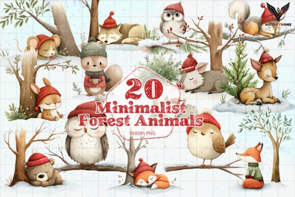 Download Minimalist Forest Animals PNG - Forest animals Collection